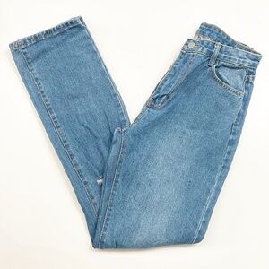 SHEIN high waisted distressed denim jeans